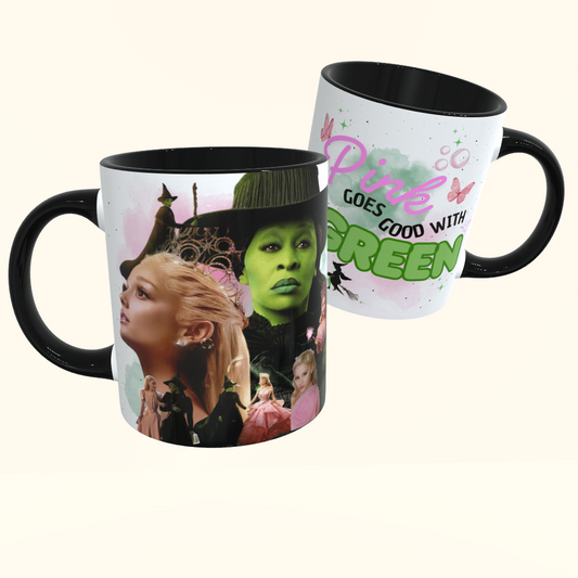 Caneca de Cerâmica Filmes - Wicked - Pink goes good with green