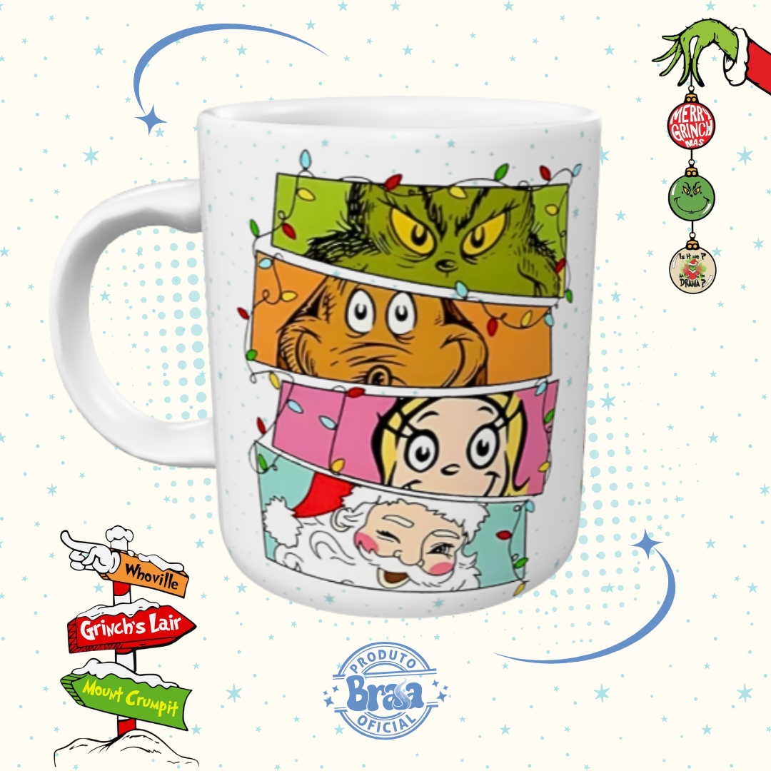 Caneca de Cerâmica Grinchmas