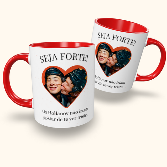Caneca de Cerâmica Heated Rivalry - Seja forte! - Hollanov