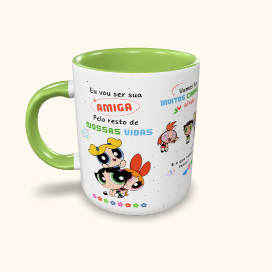 Caneca de Cerâmica Amiga pelo resto de nossas vidas - Meninas superpoderosas