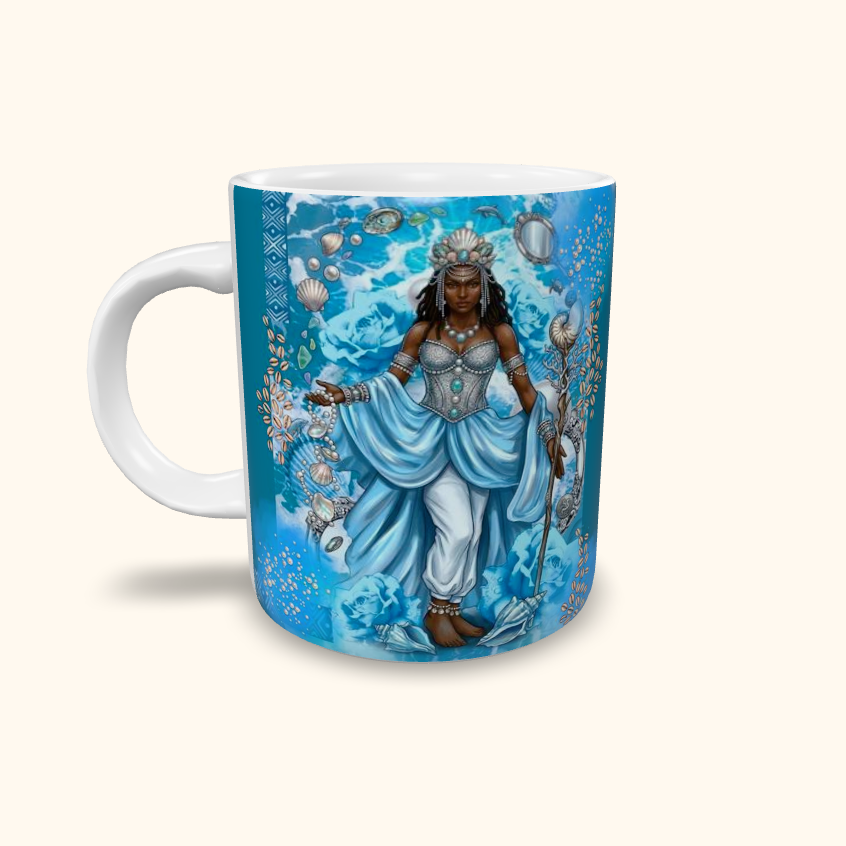 Caneca de Cerâmica Personalizada - Orixás - Yemanjá