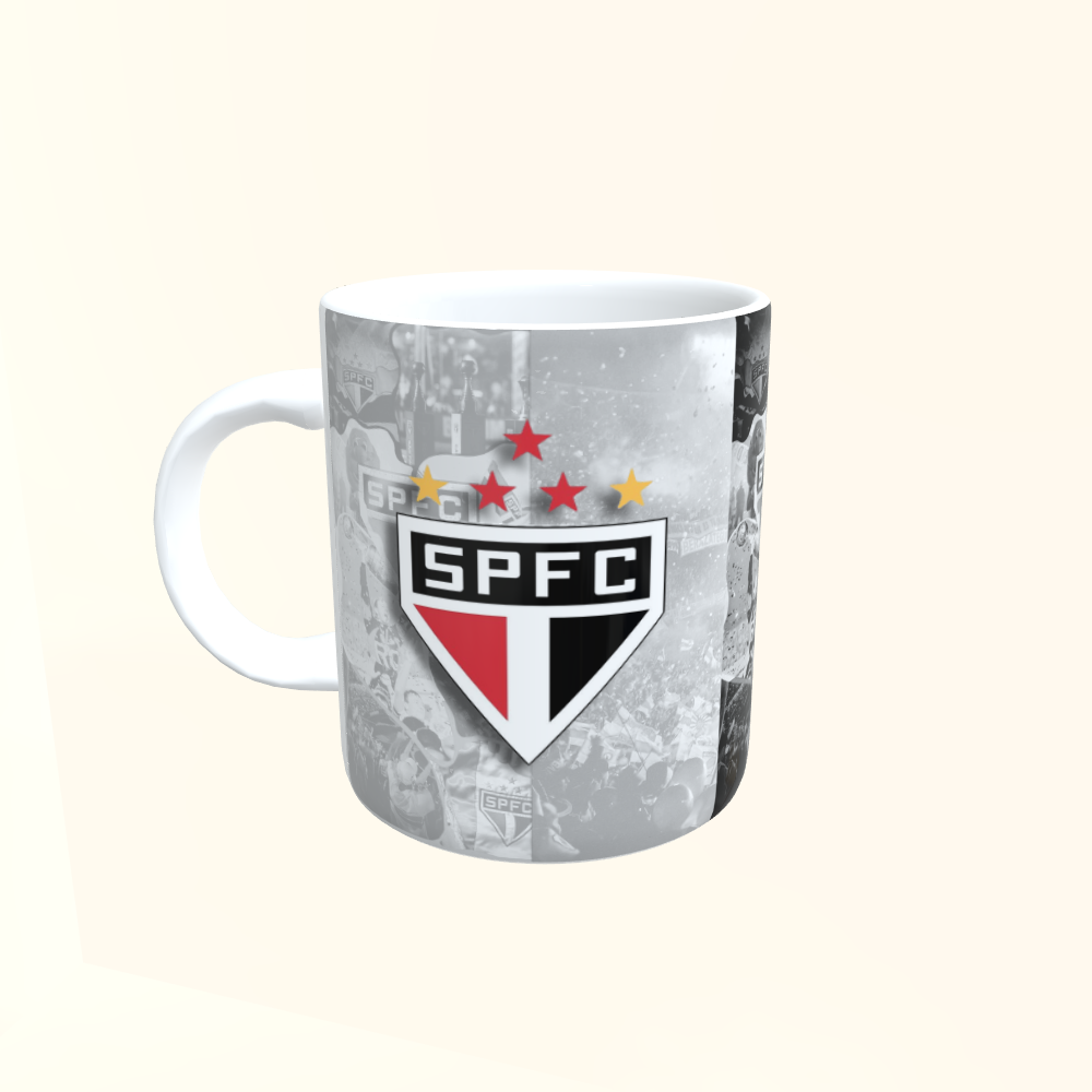 Caneca de Cerâmica Futebol - São Paulo - Brasão