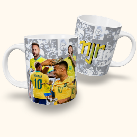 Caneca de Cerâmica Futebol - Neymar - Brasil