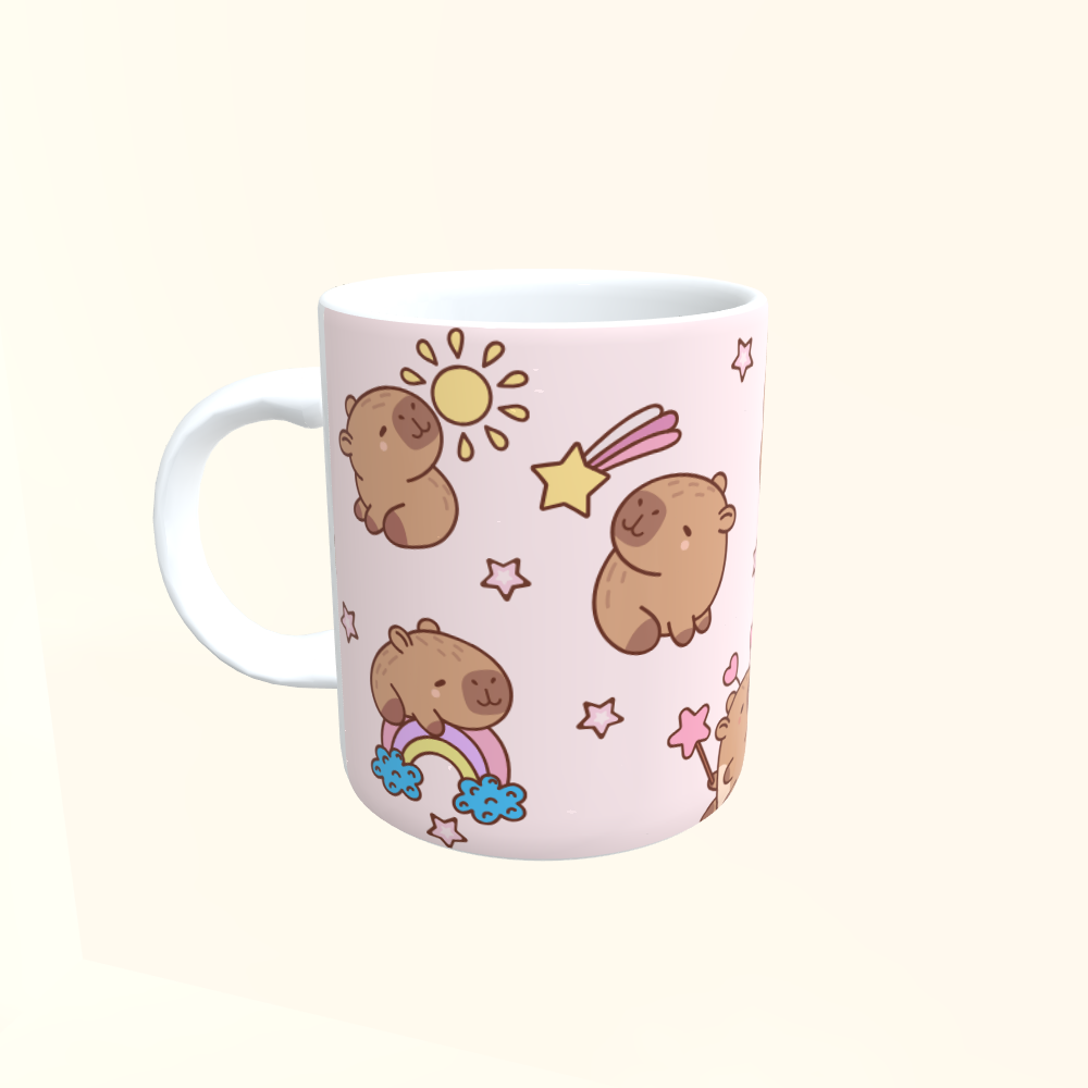 Caneca de Cerâmica Capivarinhas