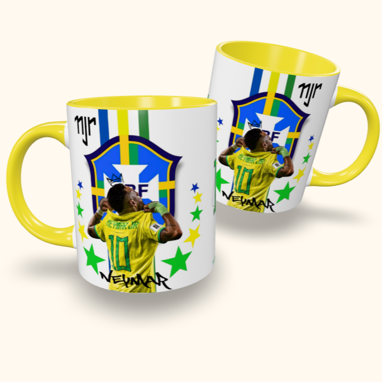 Caneca de Cerâmica Futebol - Neymar - Copa 2026