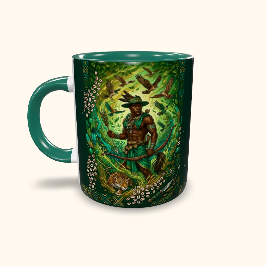 Caneca de Cerâmica Personalizada - Orixás - Oxóssi