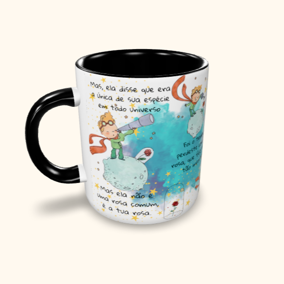 Caneca de Cerâmica Filmes - Pequeno Principe Frases