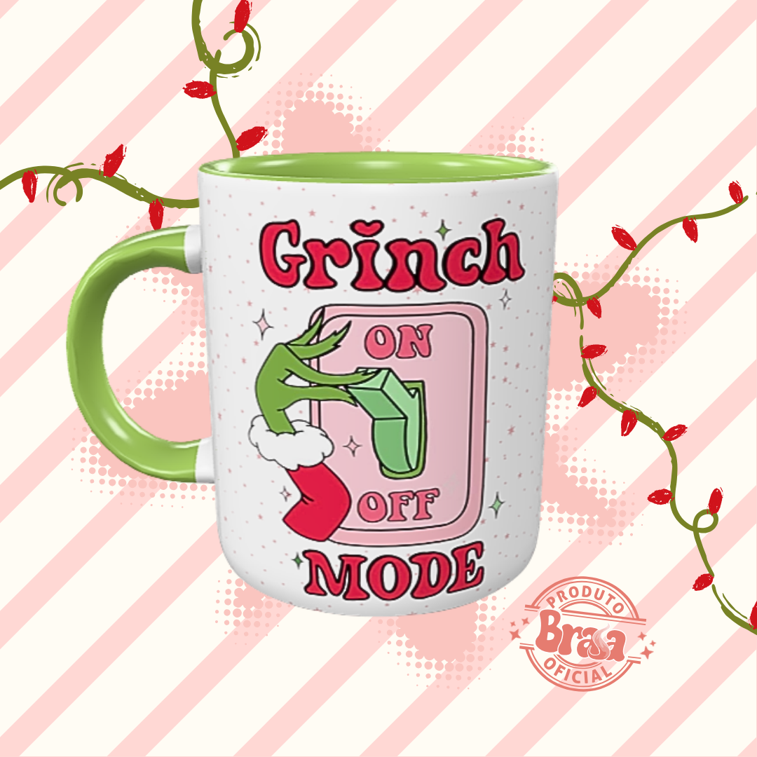 Caneca de Cerâmica Grinch On Mode