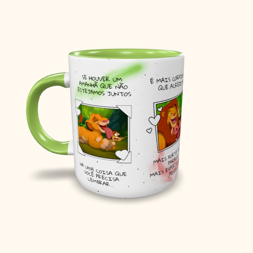 Caneca de Cerâmica Rei Leão - Se Houver um Amanhã
