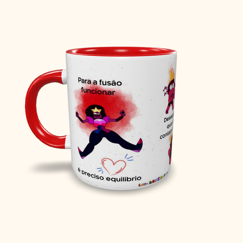 Caneca de Cerâmica Desenhos - Garnet - Para a fusão funcionar