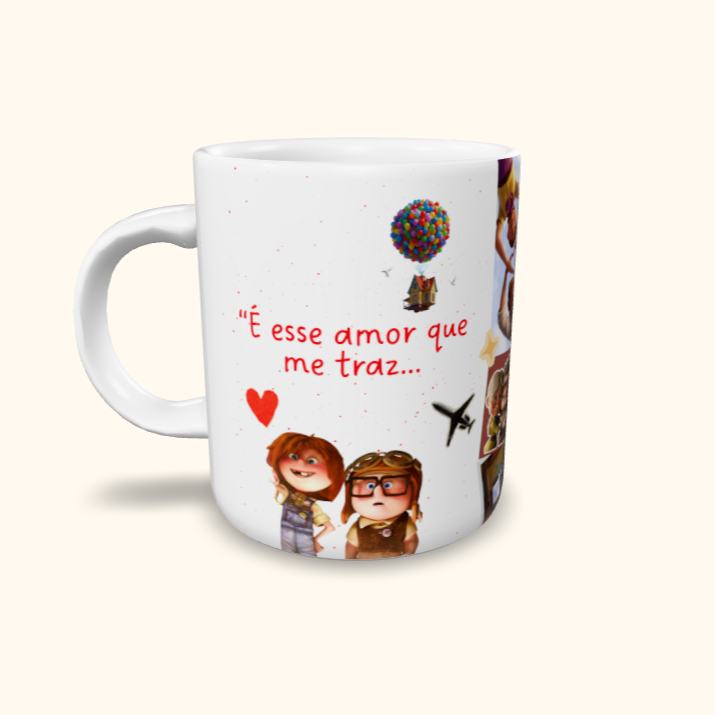 Caneca de Cerâmica Namorados - Carl & Ellie