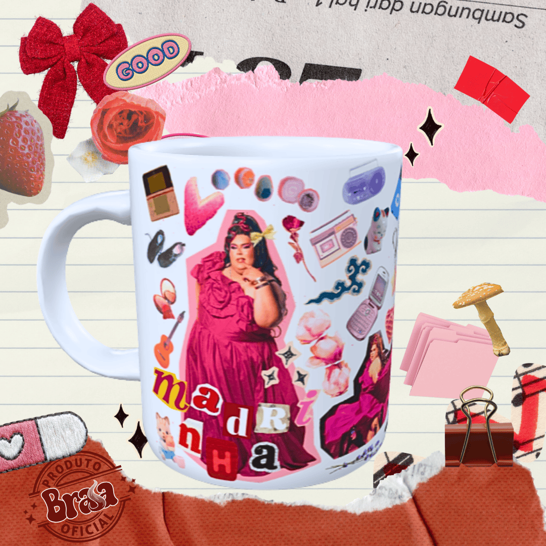 Caneca de Cerâmica Madrinha - Colagem