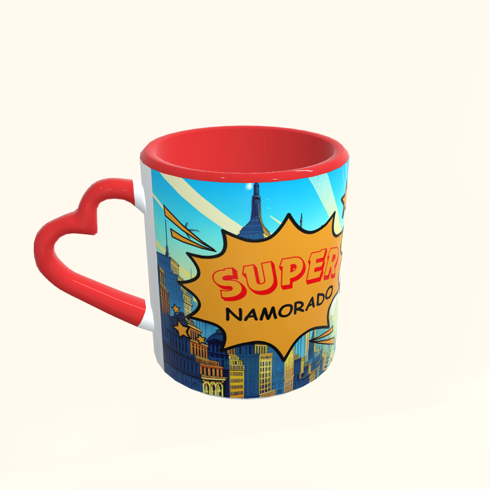 Caneca de Cerâmica Dia dos Namorados - Super namorado