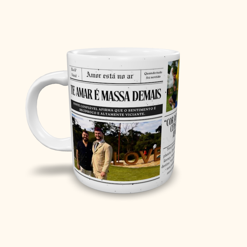 Caneca de Cerâmica Personalizada - Dia dos Namorados - Jornal do amor