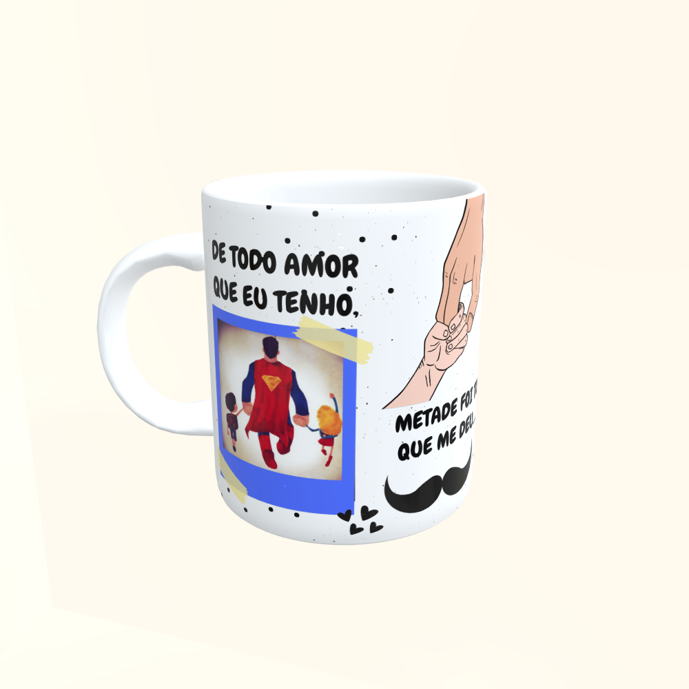 Caneca de Cerâmica Dia dos Pais - De todo amor