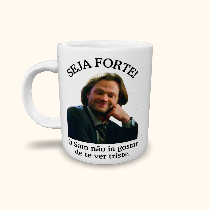 Caneca de Cerâmica Seja Forte Supernatural - Sam