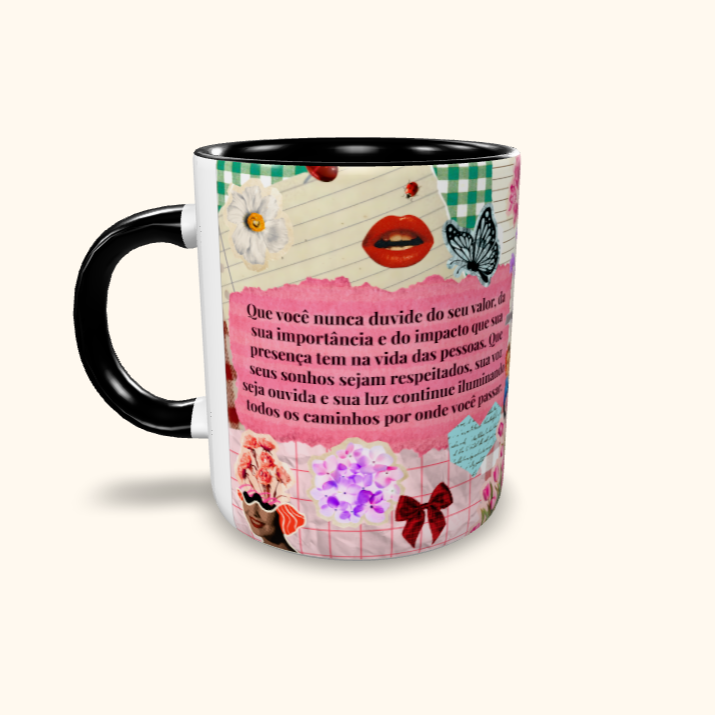 Caneca de Cerâmica Dia das Mulheres - Colagem