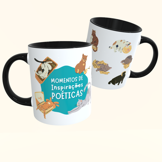 Caneca de Cerâmica Gatinhos - Inspirações Poéticas