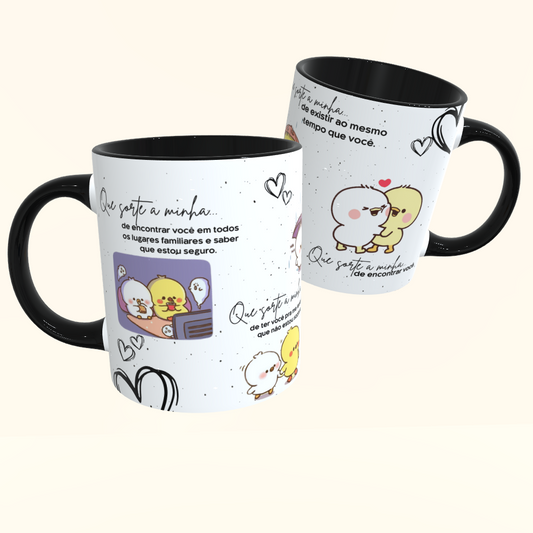 Caneca de Cerâmica Dia dos Namorados - Pato-da vida