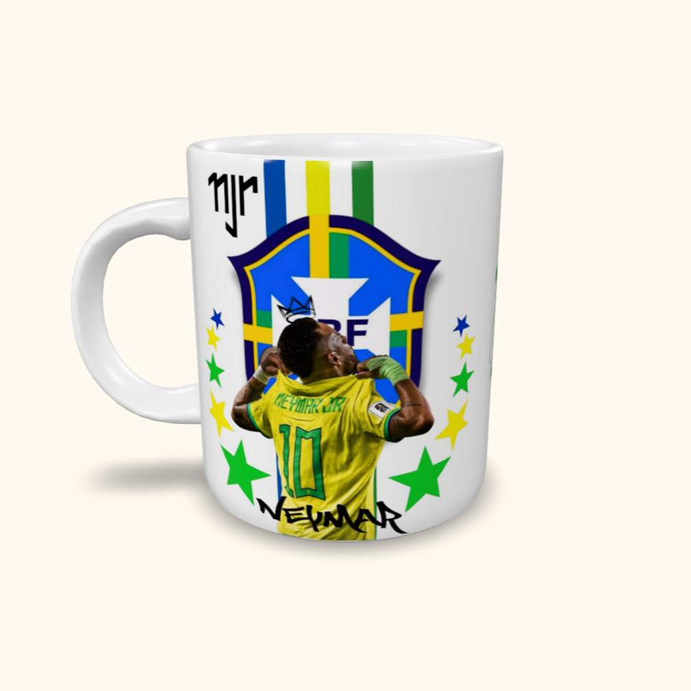Caneca de Cerâmica Futebol - Neymar - Copa 2026