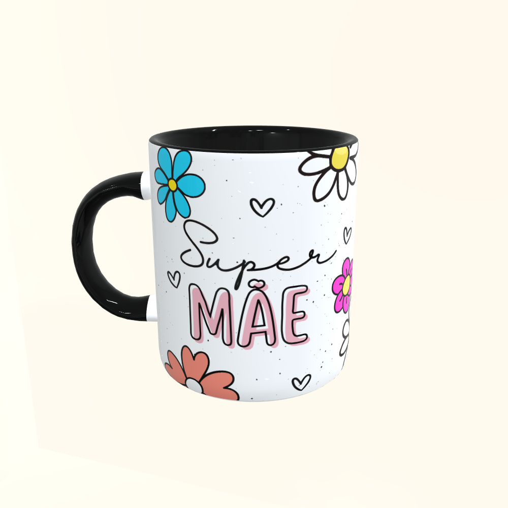 Caneca de Cerâmica Dia das Mães - Super Mãe