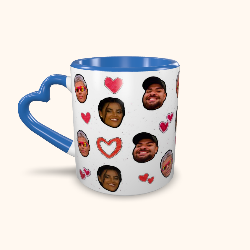 Caneca de Cerâmica Dia das Mães - Personalizada Rostos