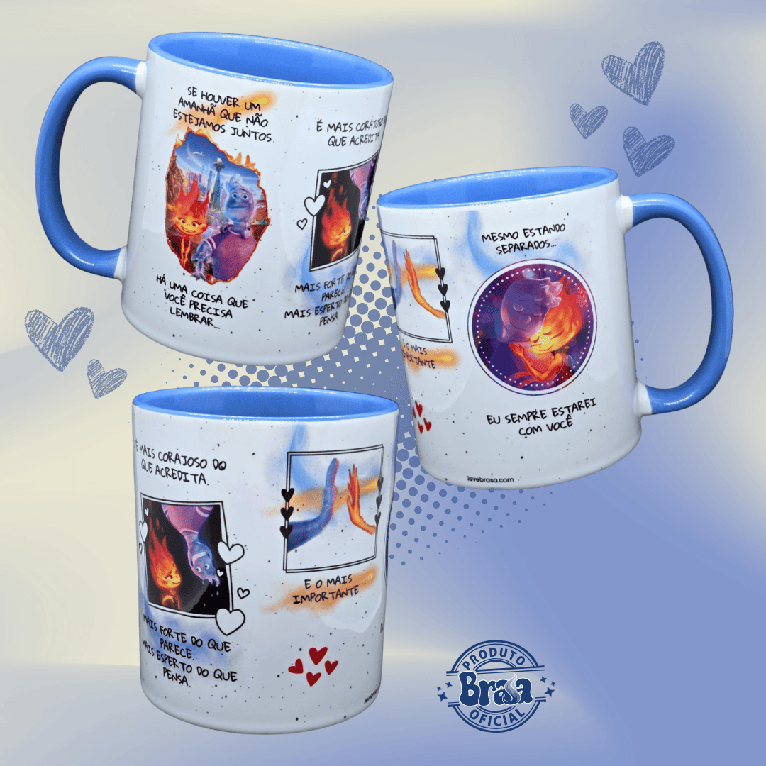 Caneca de Cerâmica Dia dos Namorados - Elementos