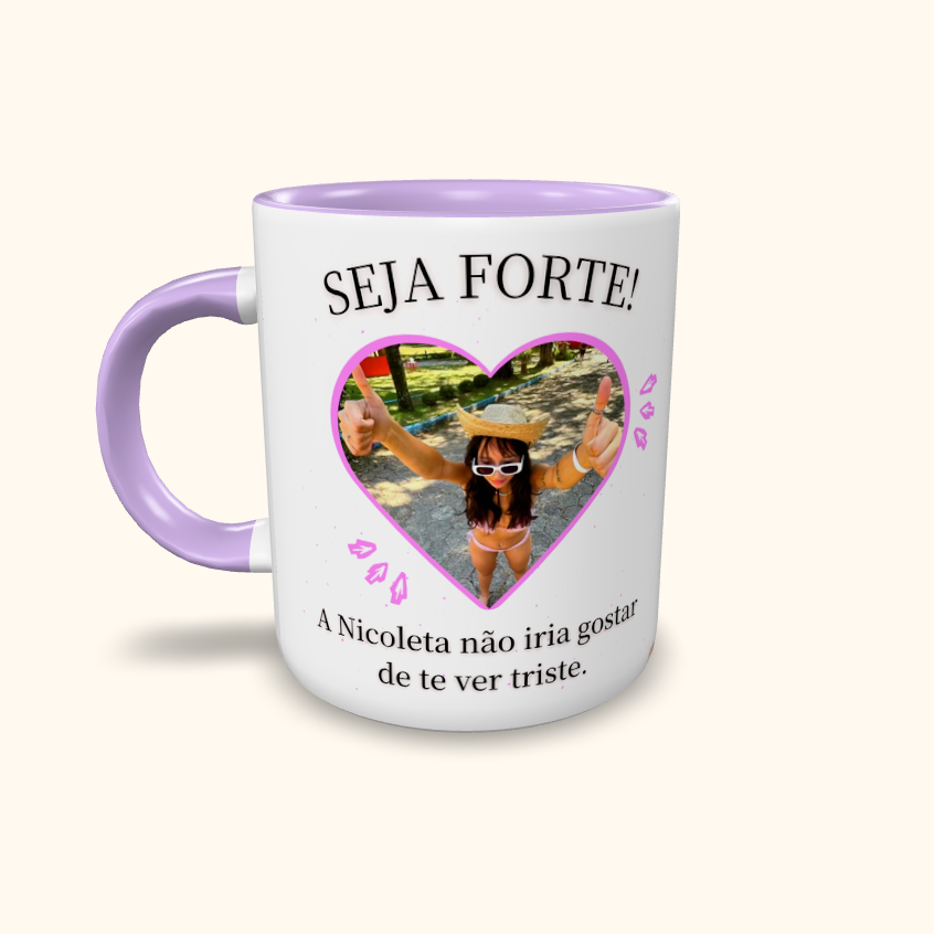 Caneca de Cerâmica Nicoleta - Seja Forte