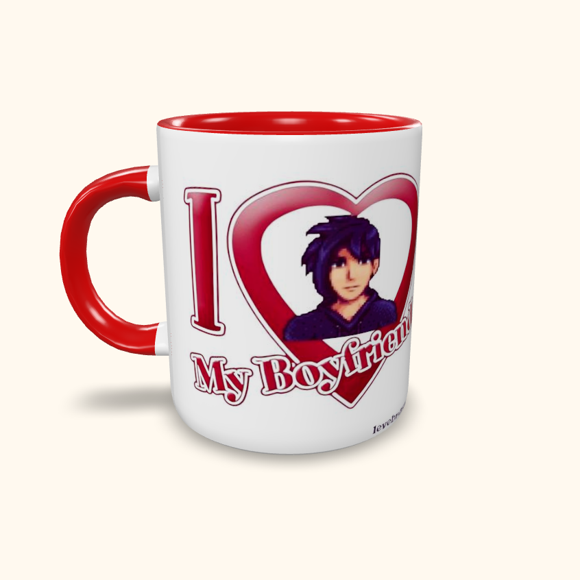 Caneca de Cerâmica I Love My Boyfriend - Stardew Valley - Sebastian