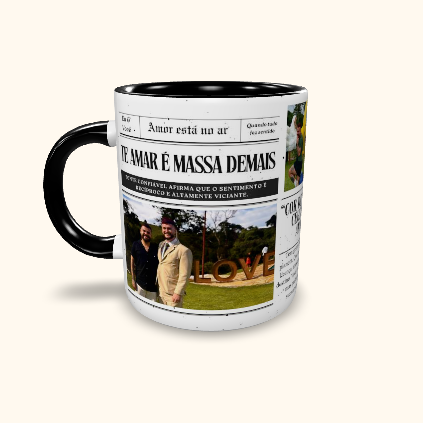 Caneca de Cerâmica Personalizada - Dia dos Namorados - Jornal do amor