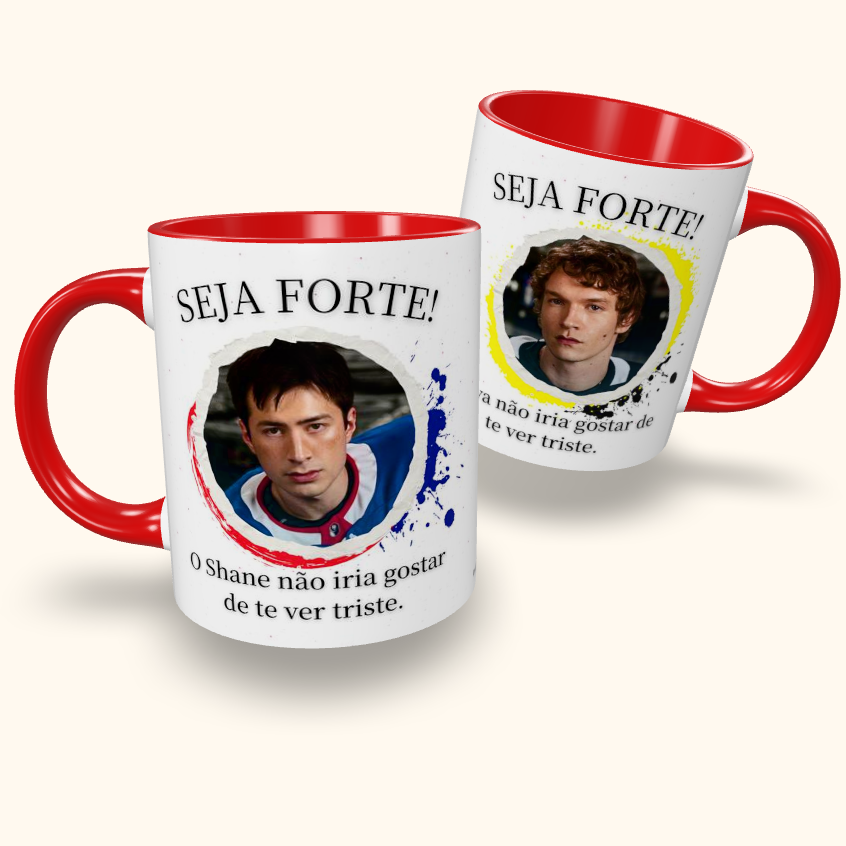 Caneca de Cerâmica Seja Forte Heated Rivalry - Shane & Ilya