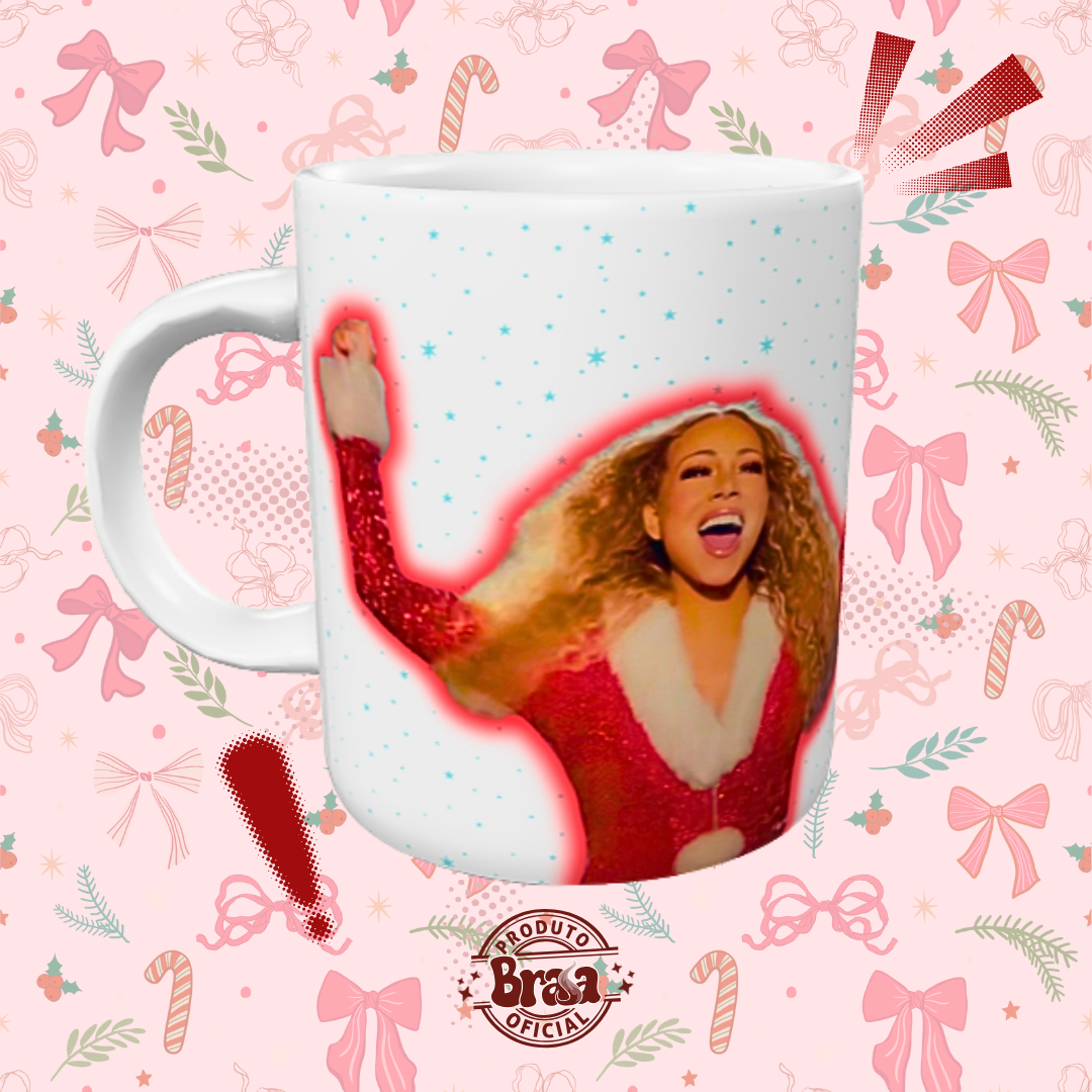 Caneca de Cerâmica Mariah -It’s tiiiiime
