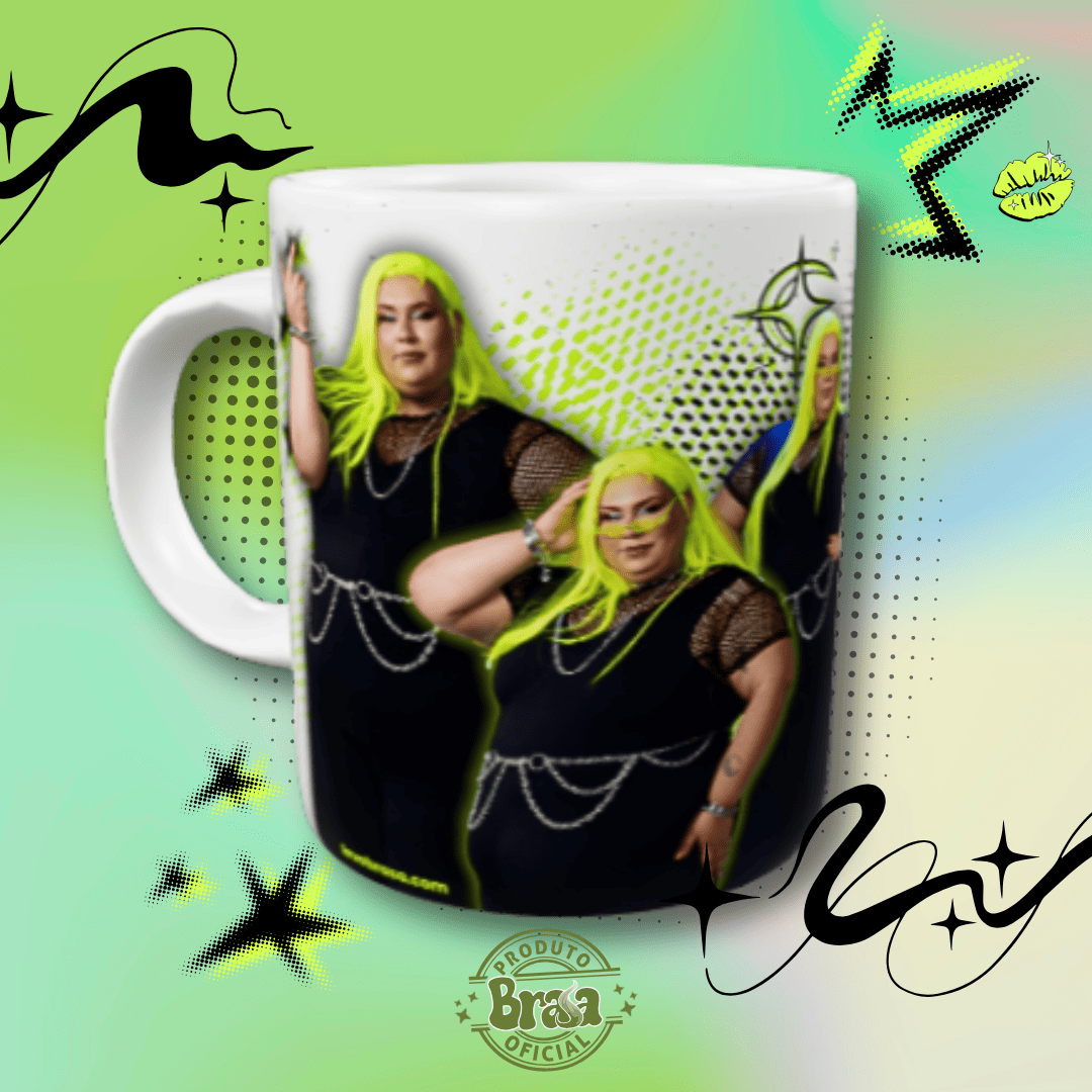 Caneca de Cerâmica Madrinha - Se é verde é saudável