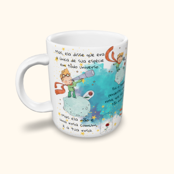 Caneca de Cerâmica Filmes - Pequeno Principe Frases