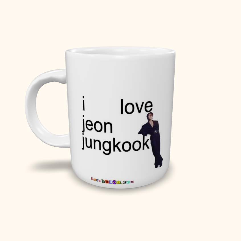 Caneca de Cerâmica I Love Jeon Jungkook