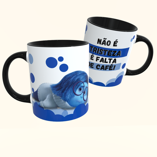 Caneca de Cerâmica Divertidamente - Tristeza - Frase