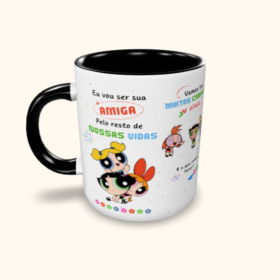 Caneca de Cerâmica Amiga pelo resto de nossas vidas - Meninas superpoderosas