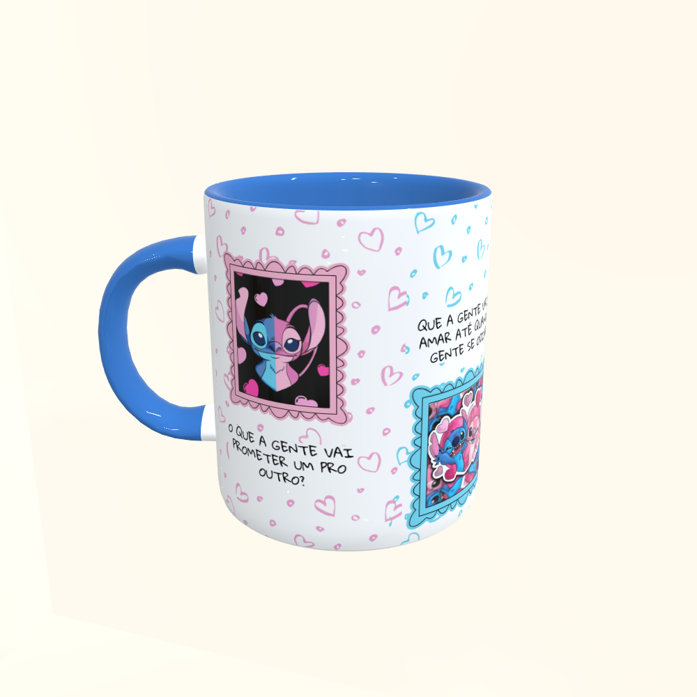 Caneca de Cerâmica Dia dos Namorados - Stitch