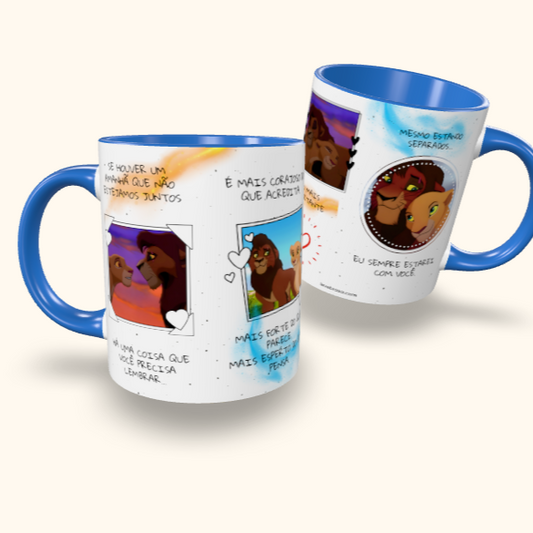 Caneca de Cerâmica Dia dos Namorados - Kiara e Kovu