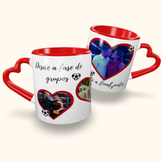 Caneca de Cerâmica Namorados - Até a final