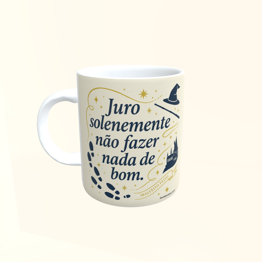 Caneca de Cerâmica Harry Potter - Juro solenemente