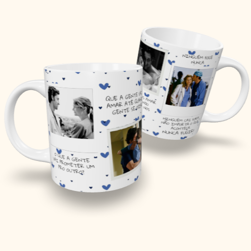 Caneca de Cerâmica Dia dos Namorados - Grey's Anatomy