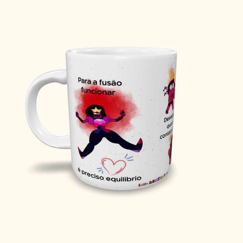 Caneca de Cerâmica Desenhos - Garnet - Para a fusão funcionar