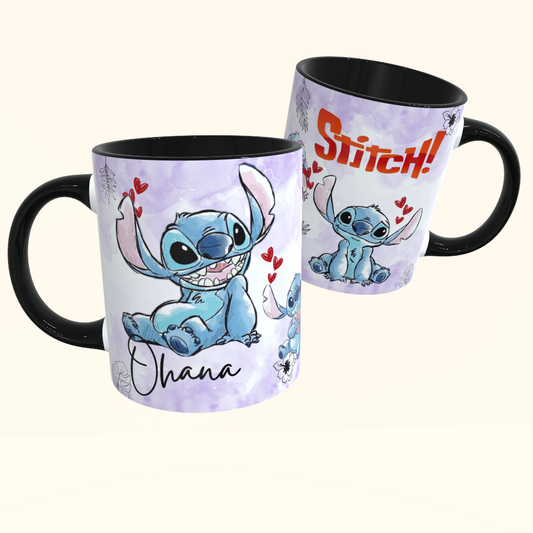 Caneca de Cerâmica Filmes - Stitch - Ohana
