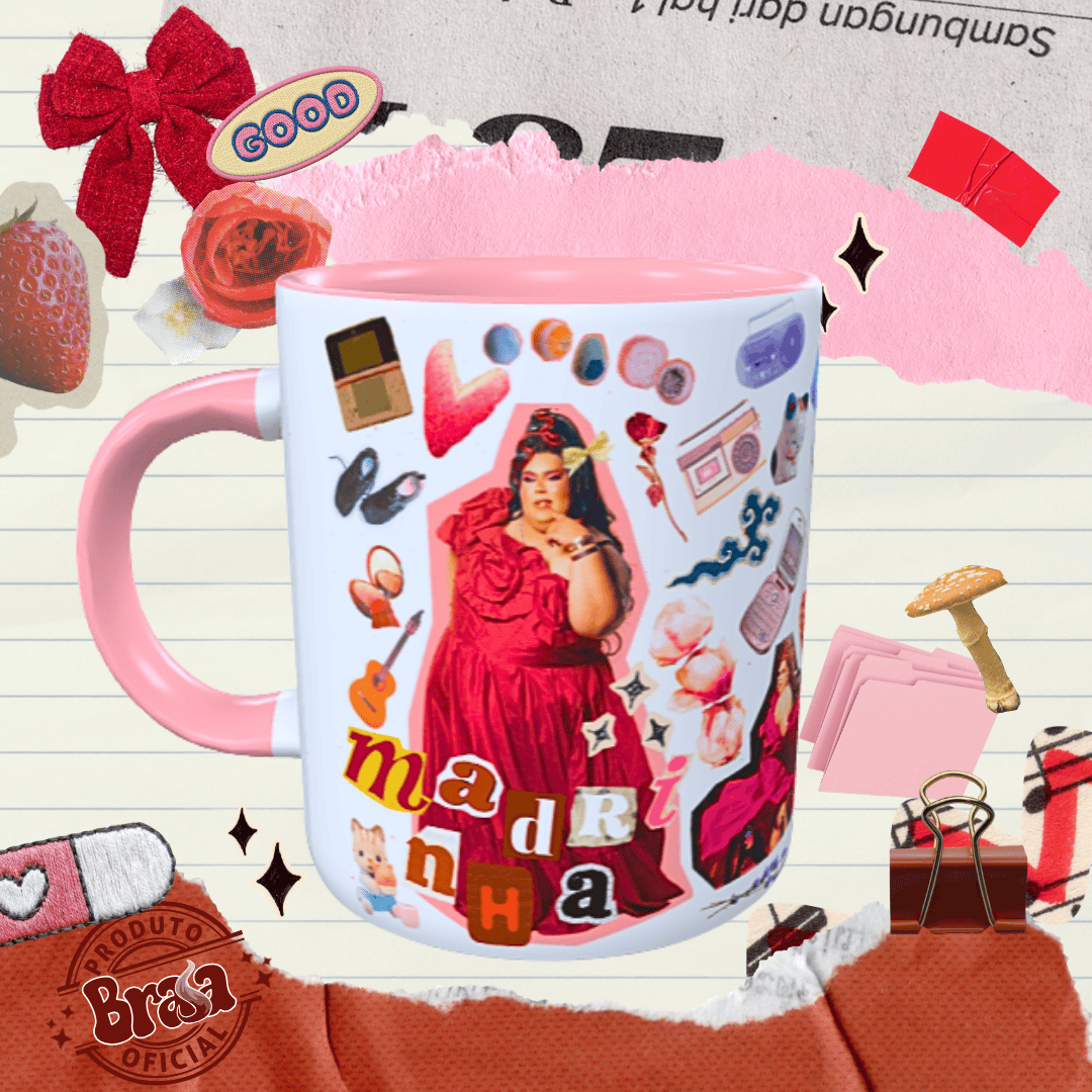 Caneca de Cerâmica Madrinha - Colagem