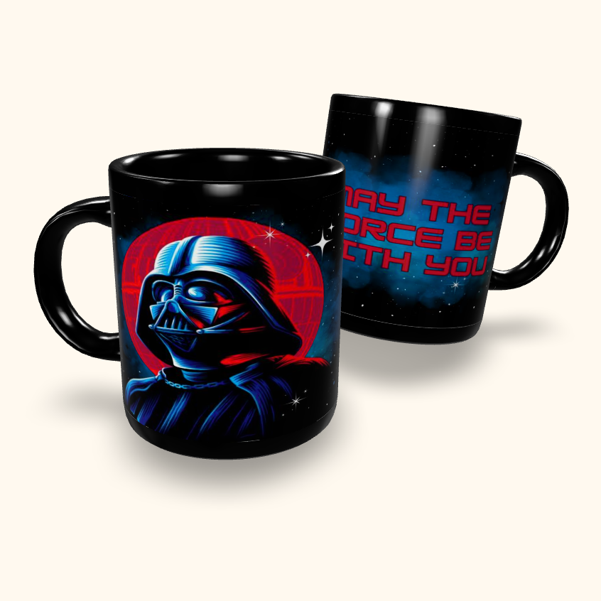 Caneca de Cerâmica Filmes - Star Wars - Darth Vader - May the force be with you