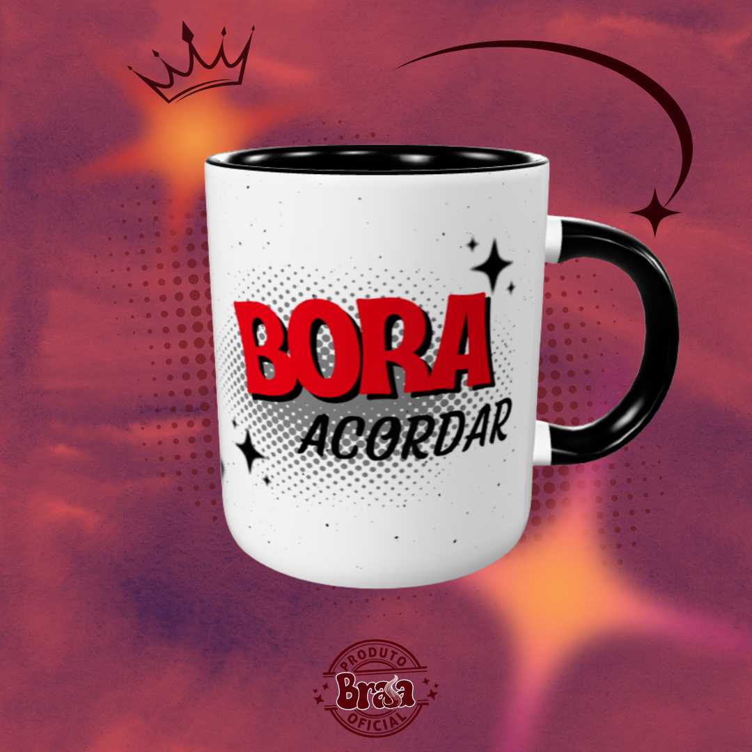 Caneca de Cerâmica Madrinha - Bora Acordar