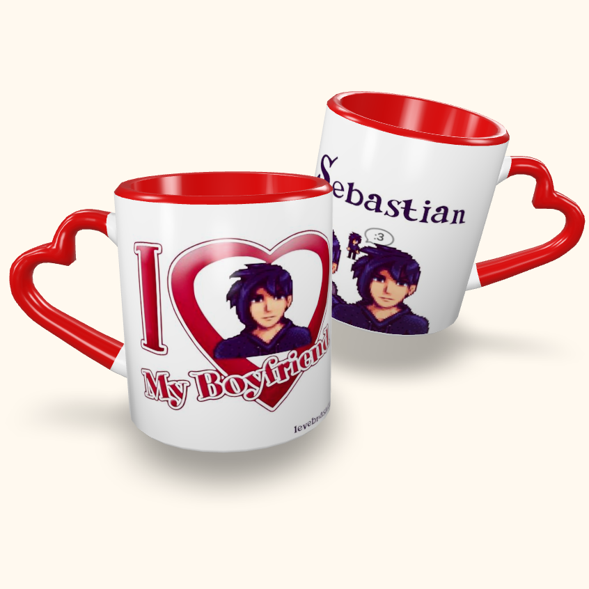 Caneca de Cerâmica I Love My Boyfriend - Stardew Valley - Sebastian
