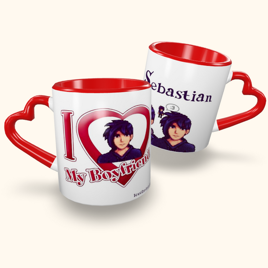 Caneca de Cerâmica I Love My Boyfriend - Stardew Valley - Sebastian