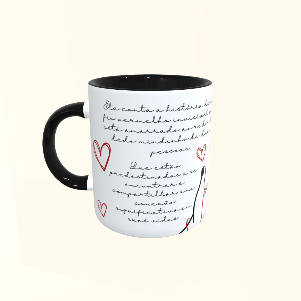 Caneca de Cerâmica Akai Ito - Fio Vermelho